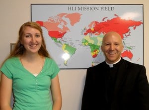 Molly with HLI President Fr. Boquet.
