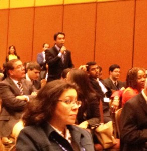 Richard Izquierdo speaking during the CSO forum.