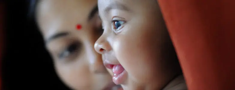 Indian mother with baby