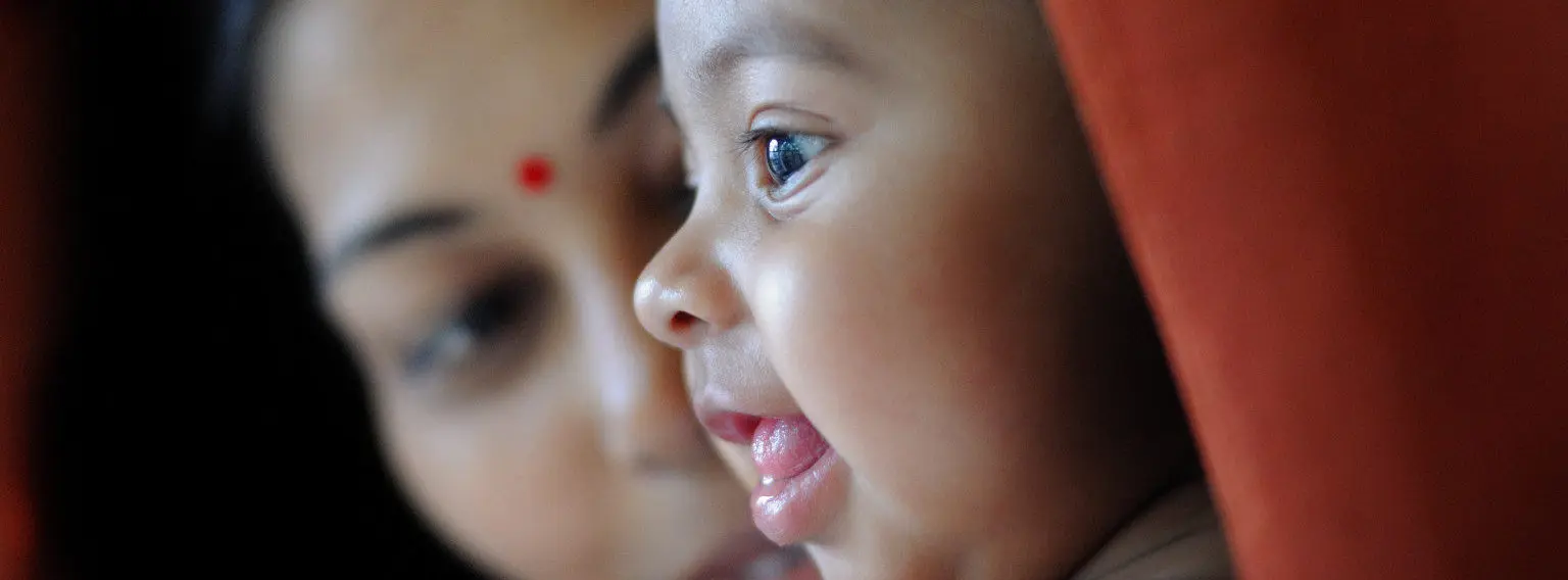 Indian mother with baby