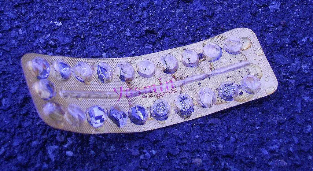 empty contraceptive package