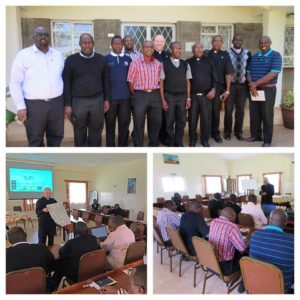 Father Boquet with pro-life and family leaders (priests and laity) from the dioceses of: Embu, Nyeri, Nairobi, Kitale, Nakuru, and Eldoret.