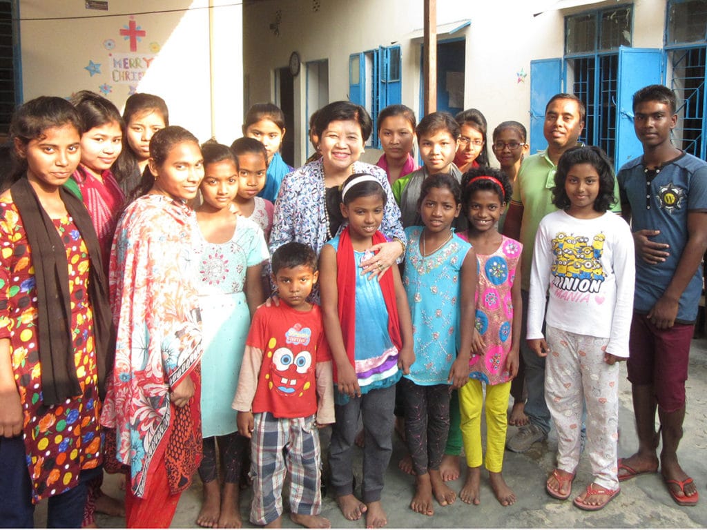 With-some-of-the-children-at-the--Home-for-Champions-Orphanage,-Savar-District,-Dhaka,-Bangladesh,-February--2017