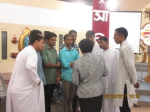 With some seminarians, Holy Spirit Major Seminary, Dhaka, Bangladesh