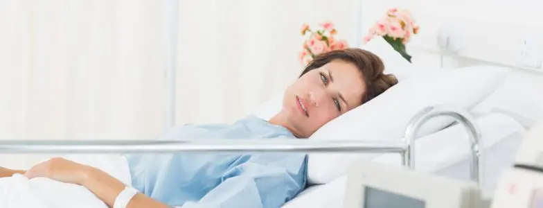 hospitalized woman