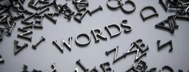 "words" with letters