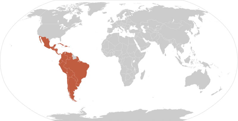 latin america map