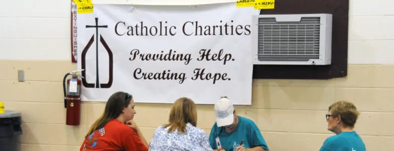 catholic charities sign