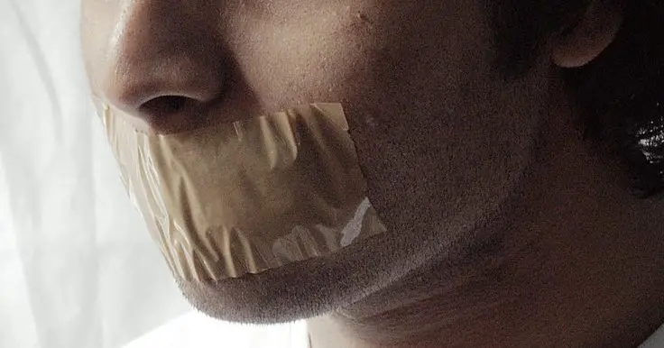 mouth taped shut