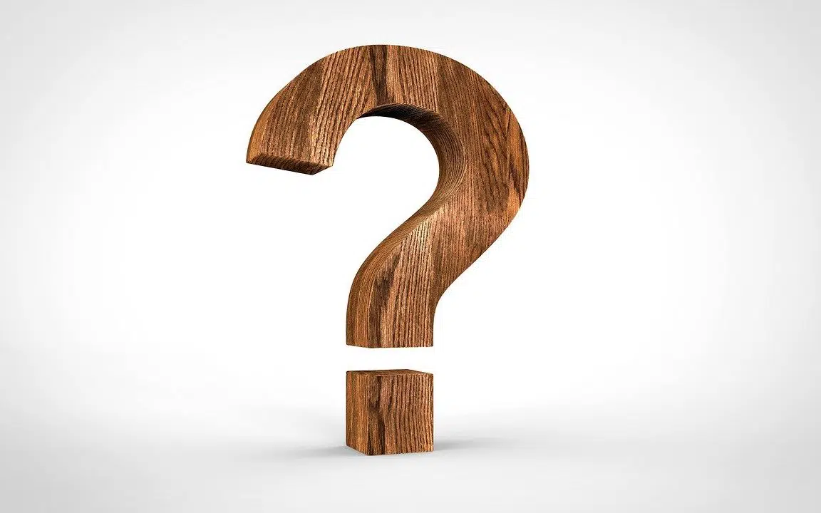 wooden question mark