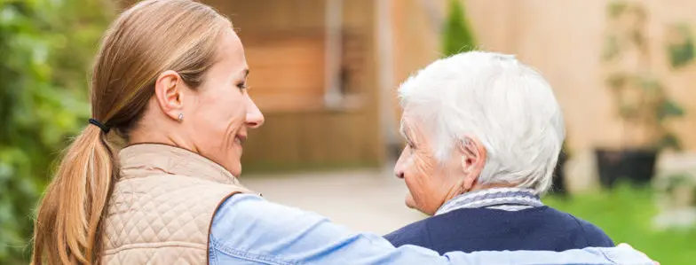 elderly patient and caretaker