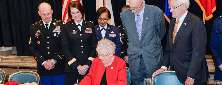 Alabama Signing of Heartbeat Bill by Gov. Kay Ivey, 2019 - Courtesy: www.maxwell.af.mil