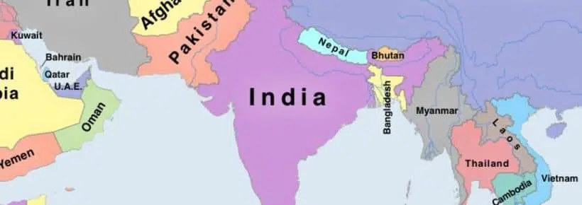 map of southern asia