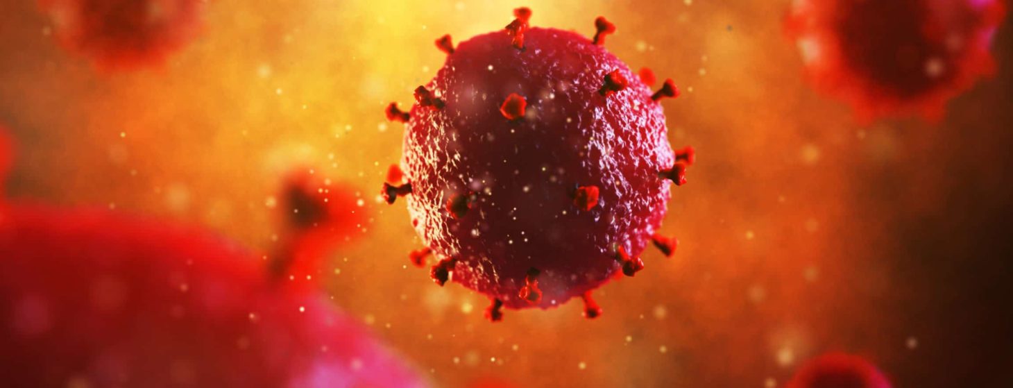 3d illustration of HIV virus. Medical concept.