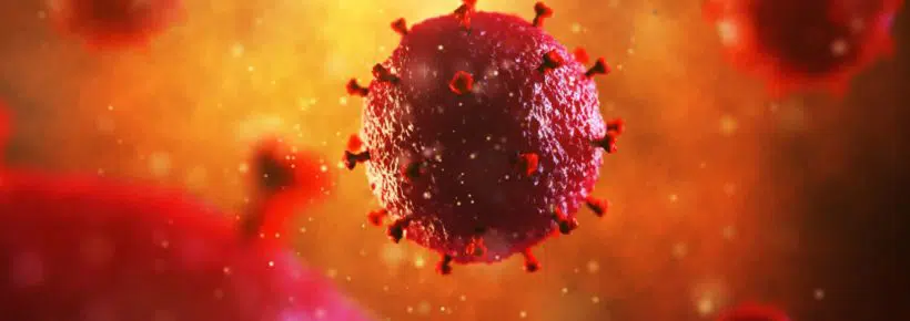 3d illustration of HIV virus. Medical concept.