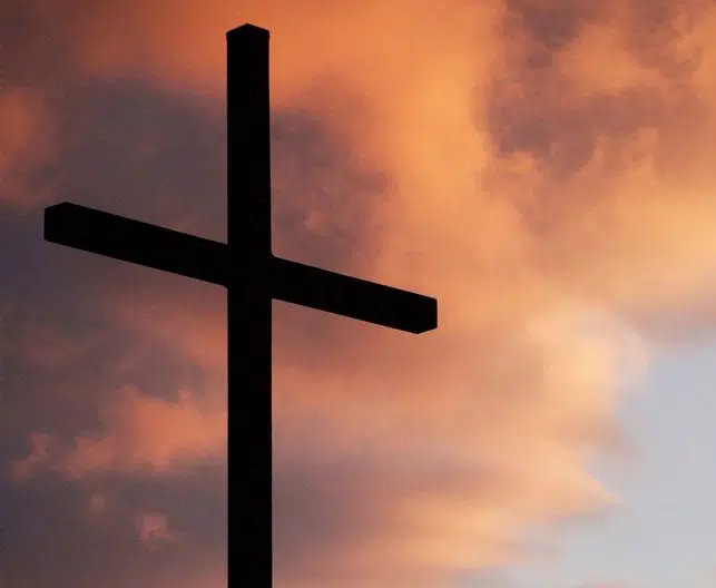cross silhouette sunset