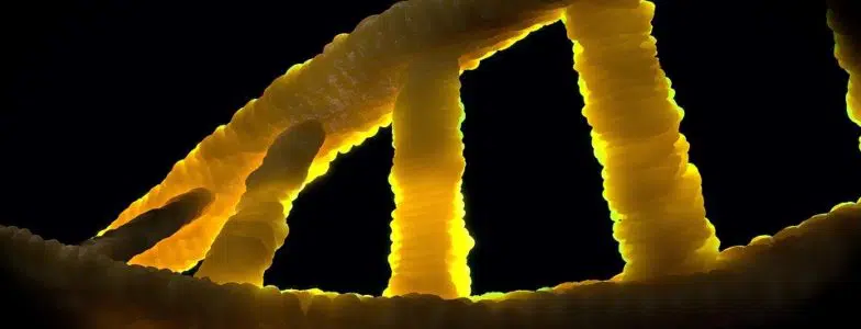 cool yellow dna picture