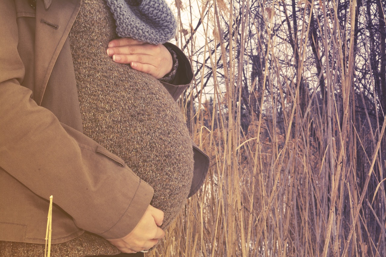 pregnant woman's belly, baby bump