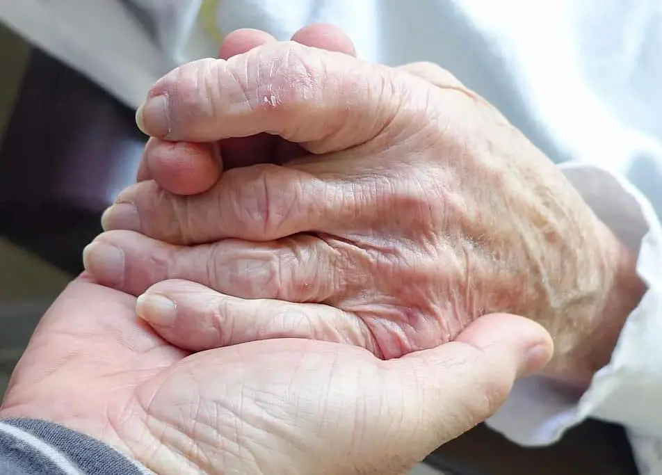care for elderly, support, holding hand