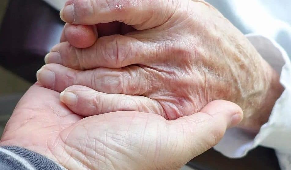 care for elderly, support, holding hand