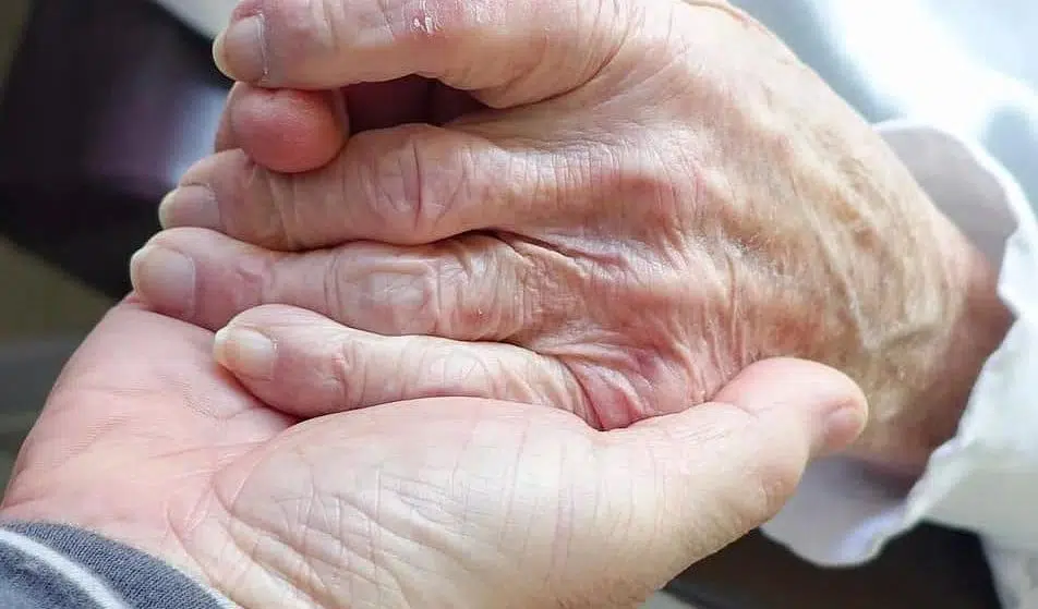 care for elderly, support, holding hand