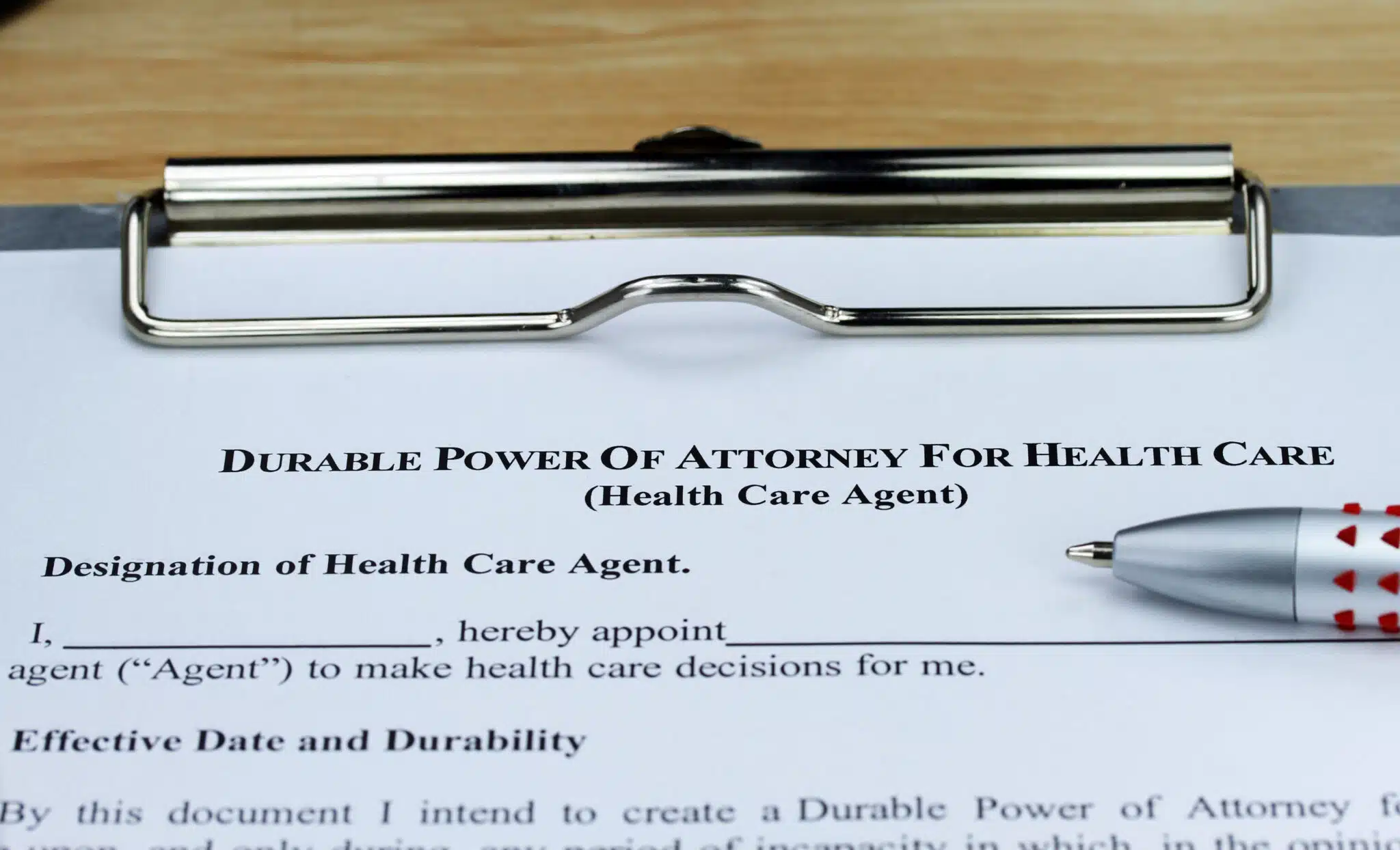 durable power of attorney form
