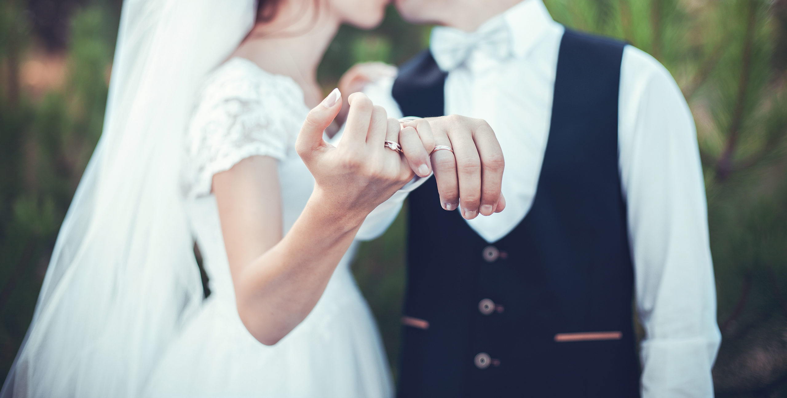 married couple with rings