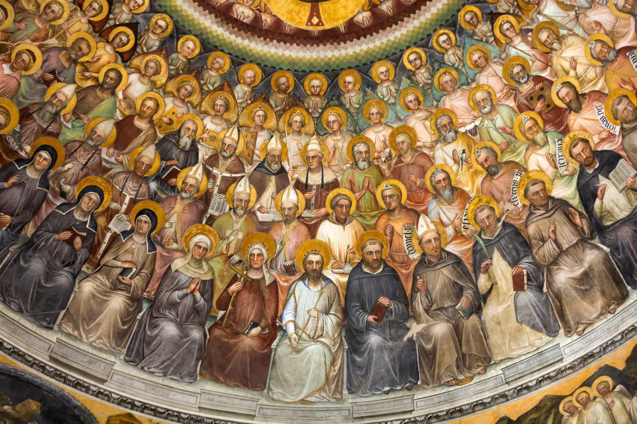 The frescos in Baptistery of Duomo or The Cathedral of Santa Maria Assunta by Giusto de Menabuoi (1375-1376)