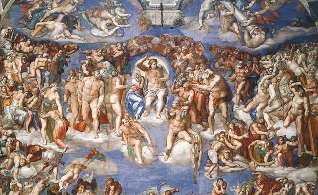 michelangelo last judgment sistine chapel - resurrection of the body