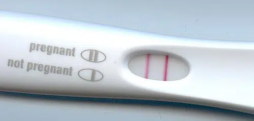 positive pregnancy test result
