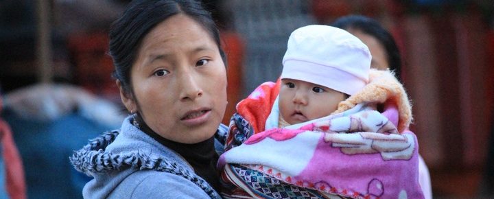 peruvian woman and her baby