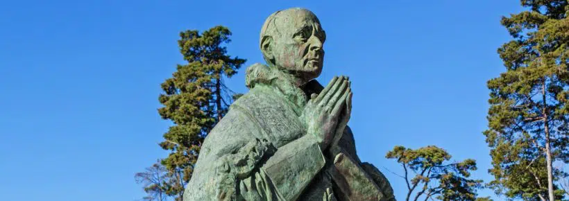 statue of pope saint paul vi in the sanctuary of fatima