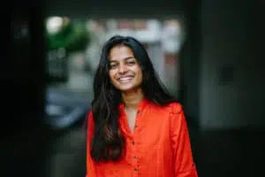 Young Indian woman smiling