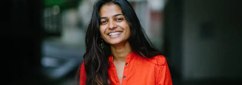 Young Indian woman smiling