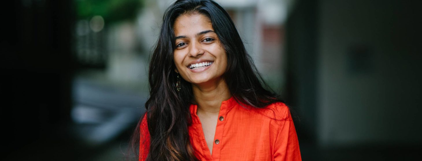 Young Indian woman smiling