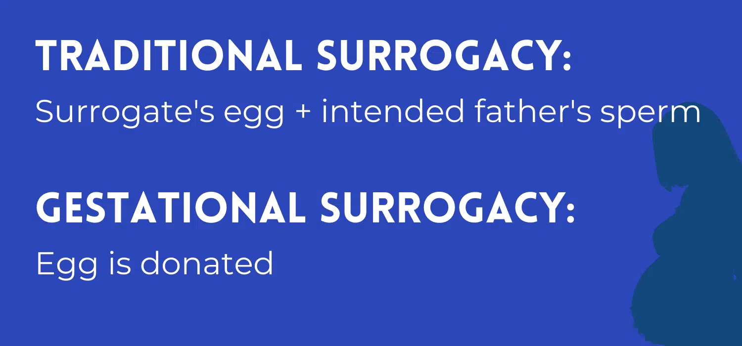 there are two types of surrogacy: traditional and gestational