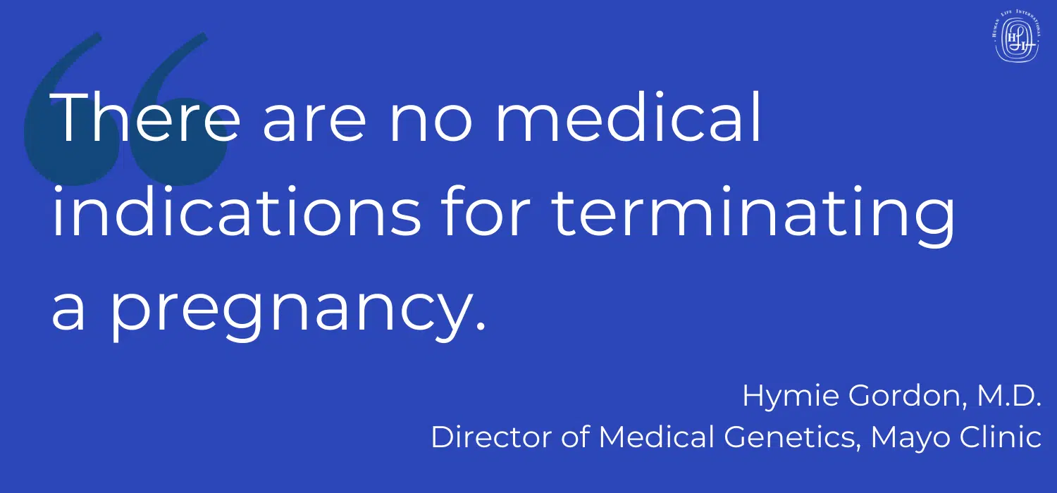 quotation from Hymie Gordon on abortion when the mother's life is in danger