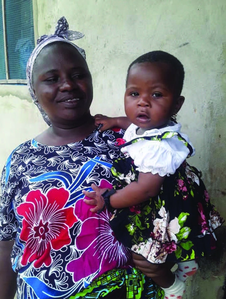 Georgina and her new baby