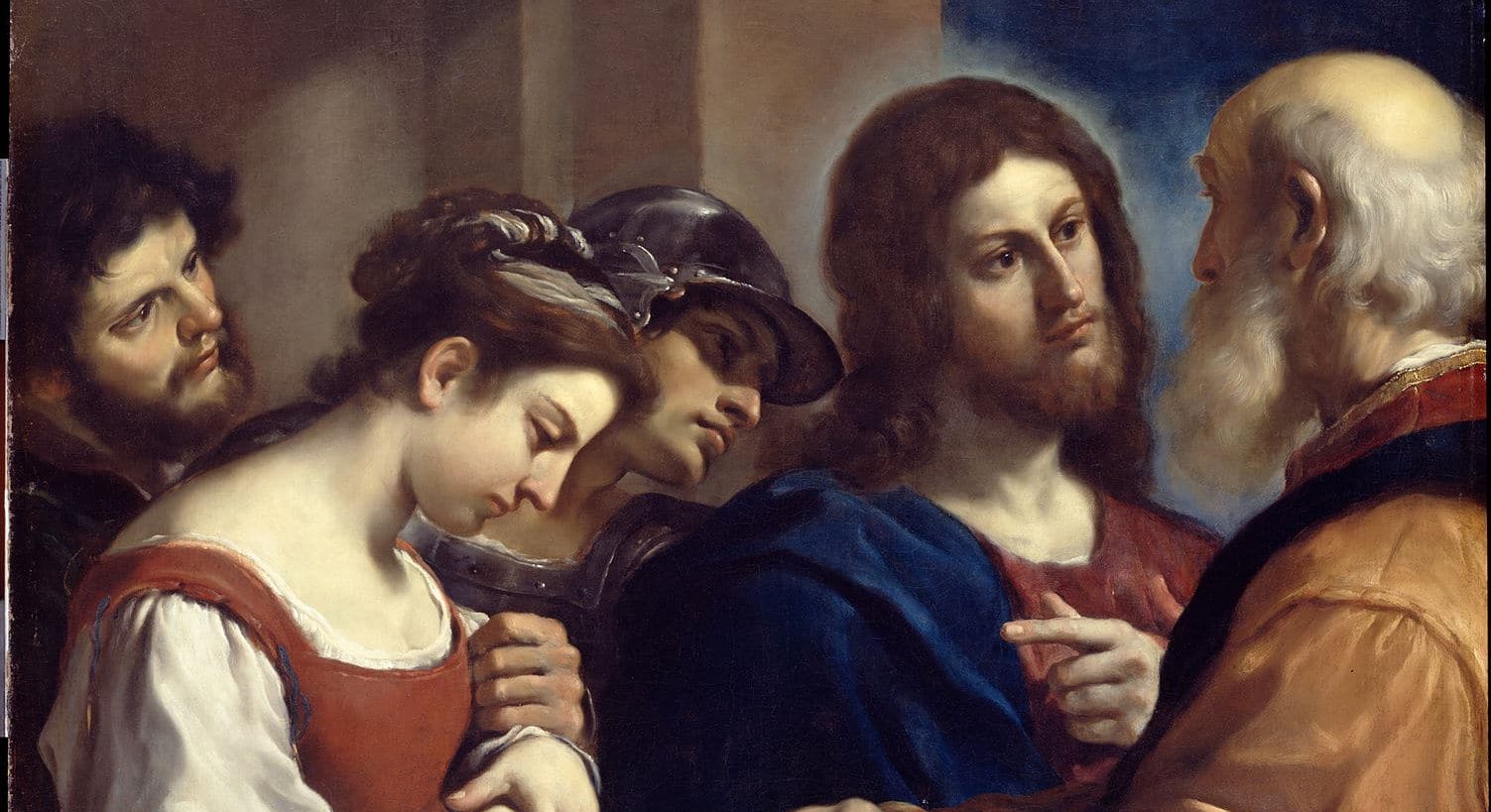 The Woman Taken in Adultery by Guercino