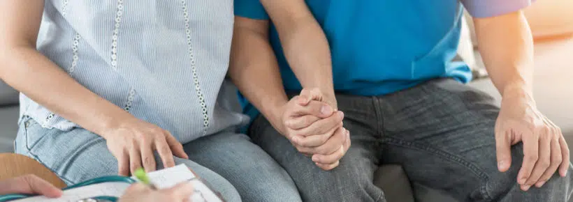 couple at a consultation for infertility treatment