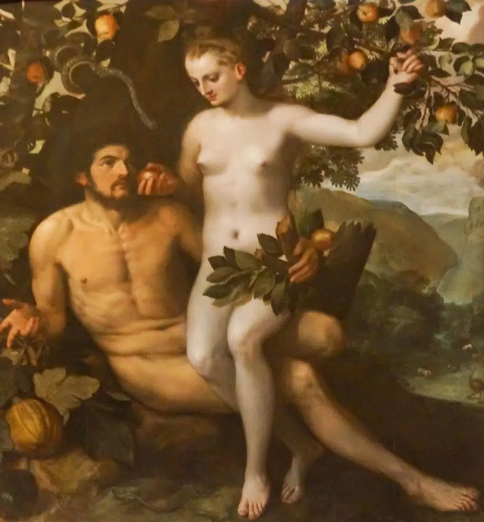 Adam and Eve by Frans Floris