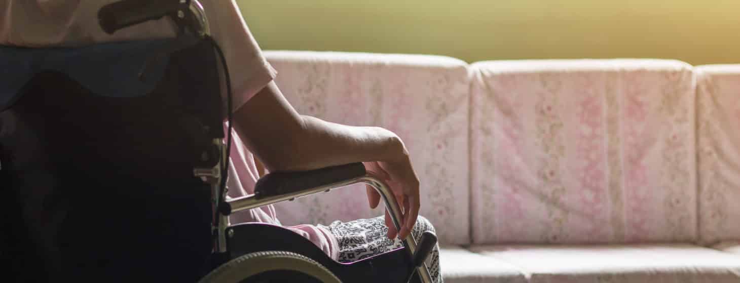 disabled woman in a wheelchair