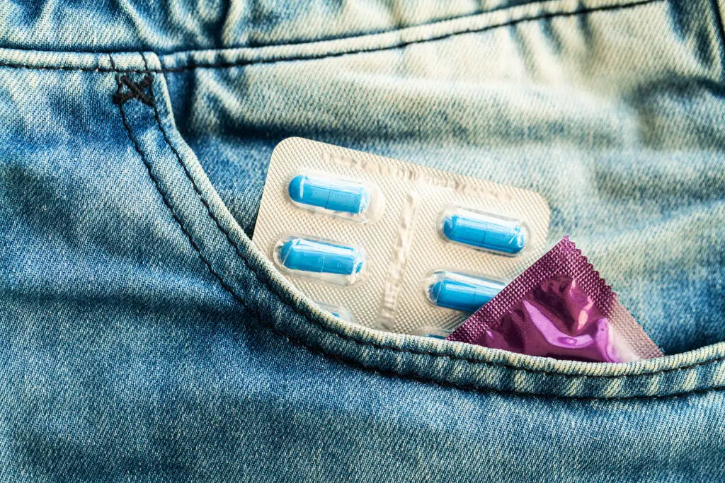 contraception in jeans pocket