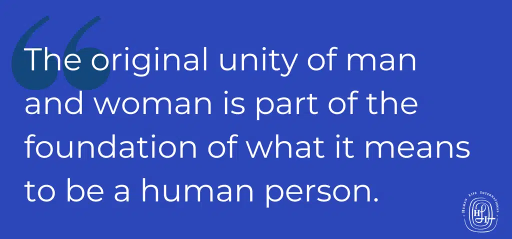 quotation on the original unity of man and woman