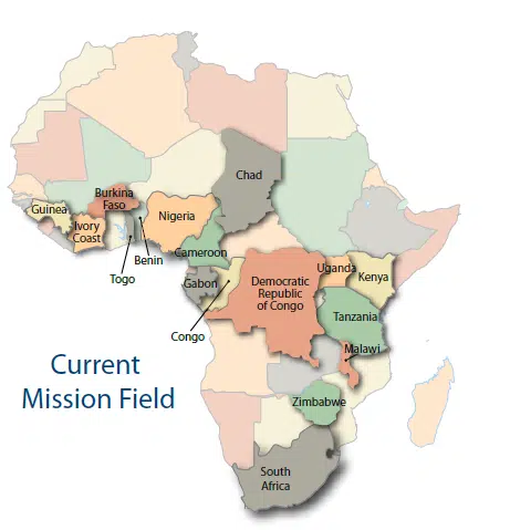 HLI's current mission field in Africa.