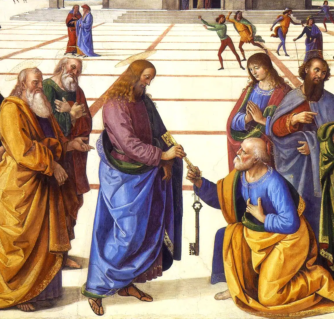 Christ Handing the Keys to St. Peter by Pietro Perugino