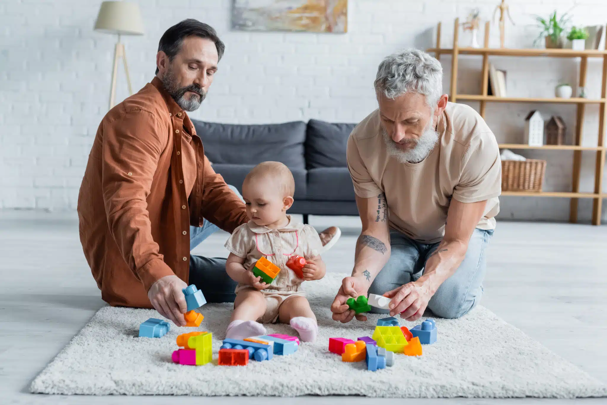 homosexual couple and a baby girl