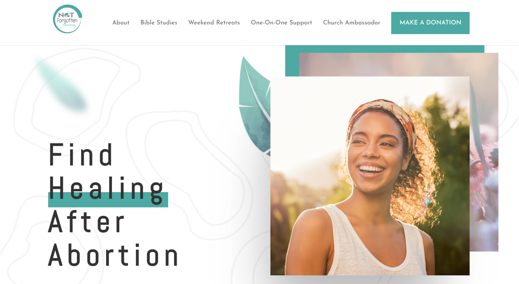 screenshot from Not Forgotten Ministries website