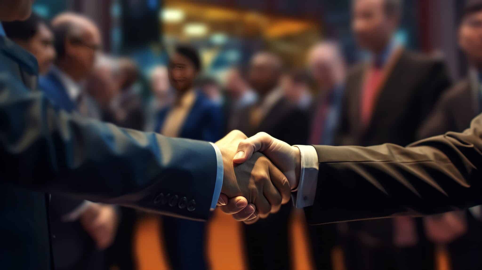 politicians shaking hands