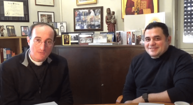 Father Giordano and Father Velásquez Serrano